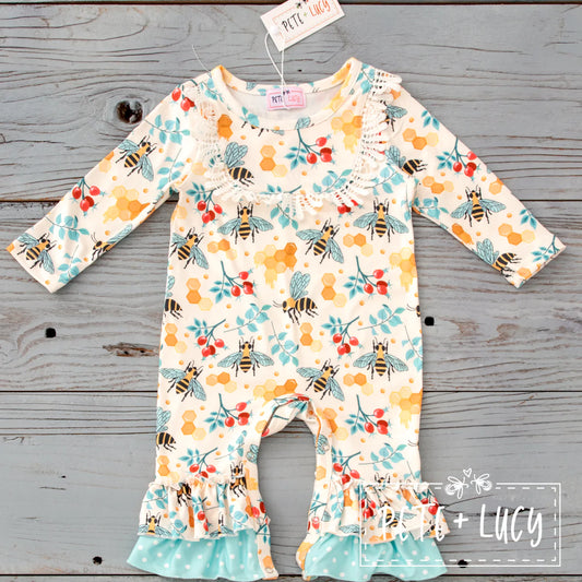 Bees & Honey Girl Infant Romper