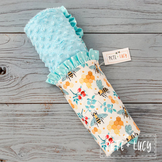 Bees & Honey Minky Blanket