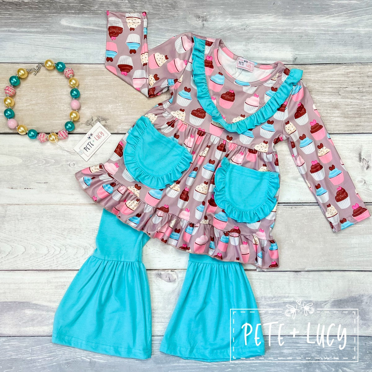 Sweet Cupcake's 2 Piece Pant Set