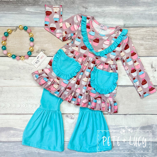 Sweet Cupcake's 2 Piece Pant Set