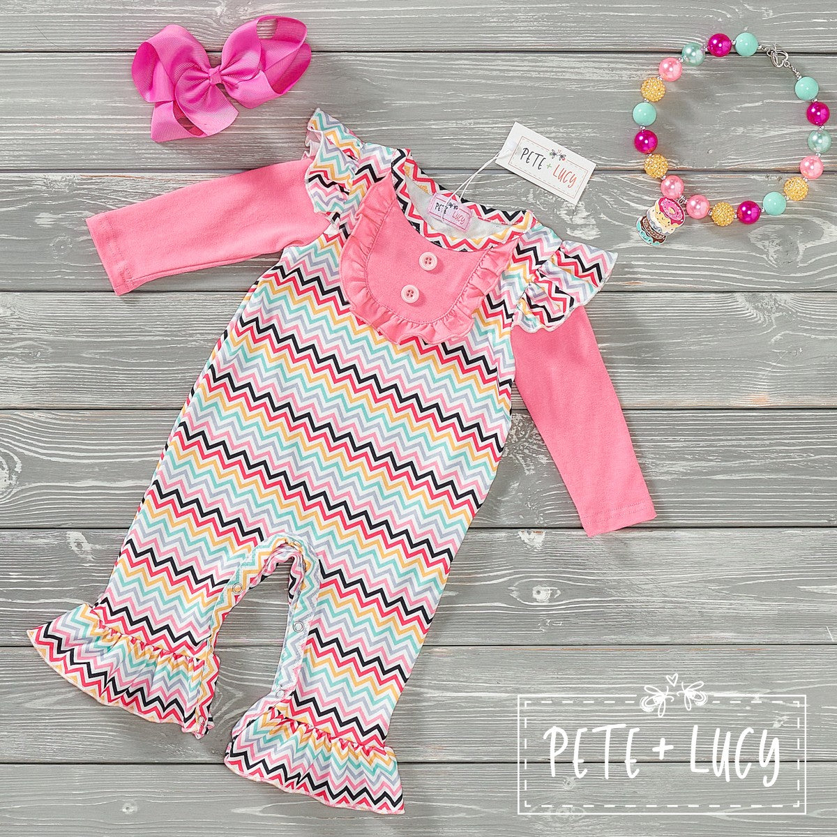 Rainbow Zig Zag Infant Romper