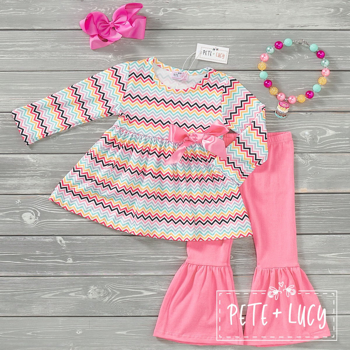 Rainbow Zig Zag 2 Piece Pant Set