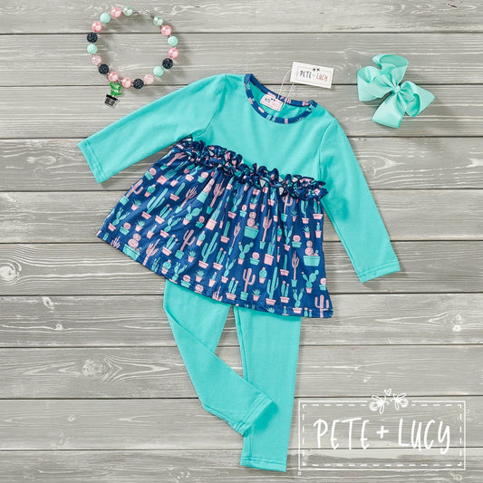 Boho Cactus 2 Piece Pant Set